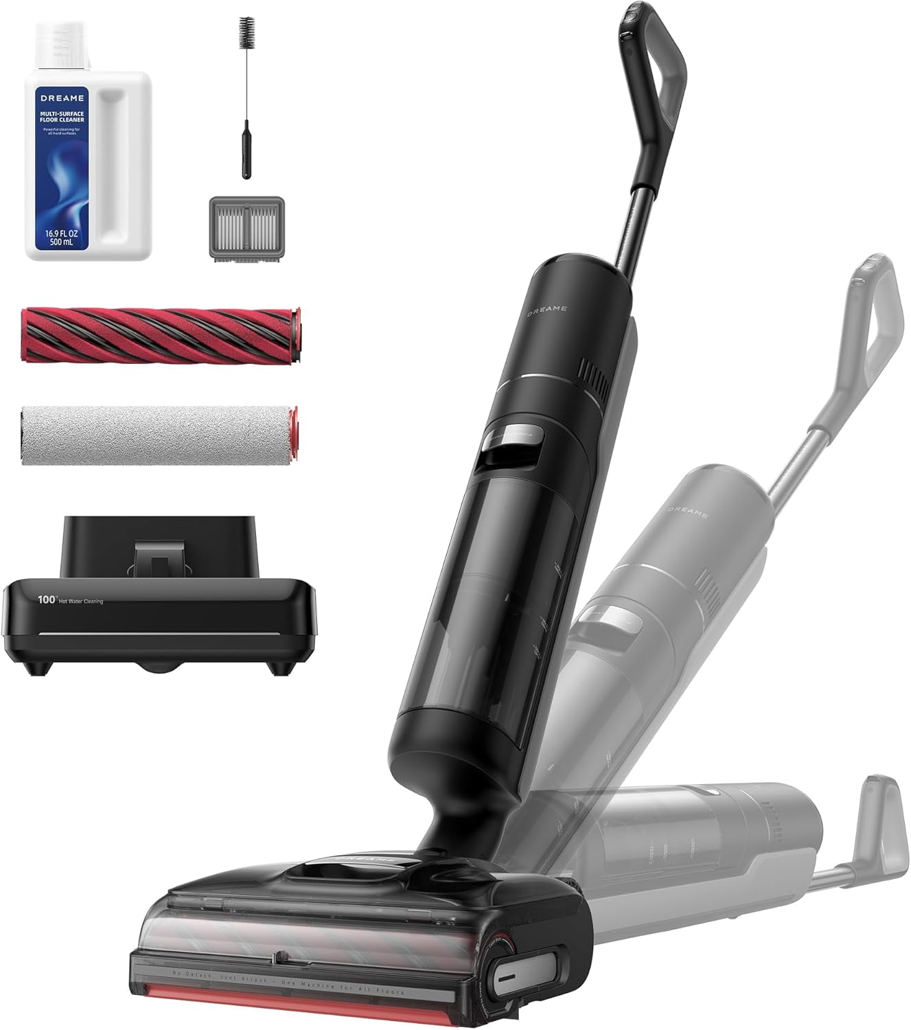 Dreame H15 Pro CarpetFlex Cordless Vacuum Mop, Wet Dry Vacuum Cleaner with Dual Brushes for Hard Floors & Carpet, Tangle-Free Hair-Cutting, 23kPa Suction, 180° Lie-Flat, 194°F Fast Drying