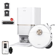DREAME L60 Ultra FE Robot Vacuum and Mop with 30000Pa Suction, Auto-Empty and 100  Self-Cleaning Mop, Obstacle Avoidance and 360  Navigation, Corner to Edge Deep Cleaning, TriCut Brush, White