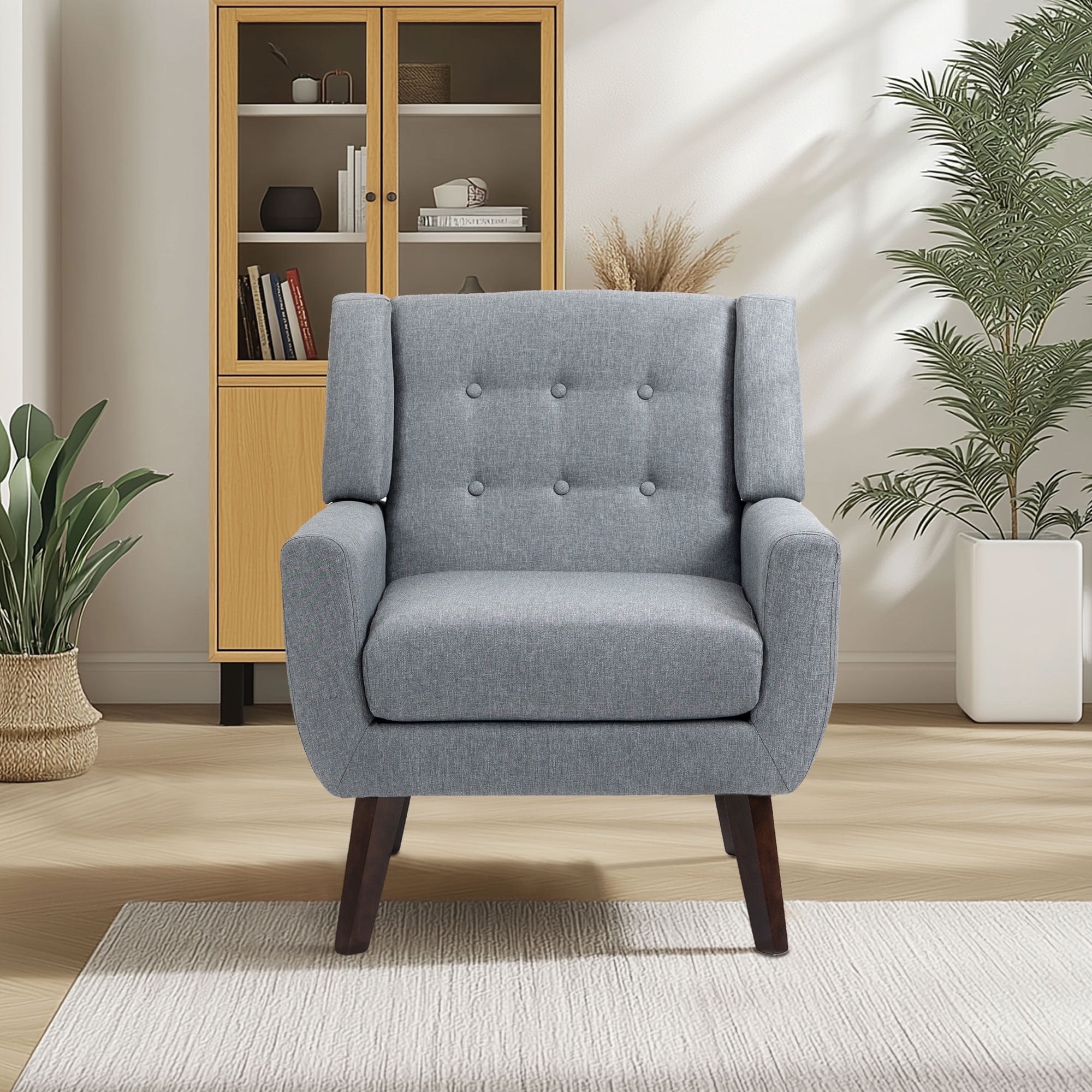 DREAMSIDEA Accent Chair Modern Upholstered Armchair for Living Room ...
