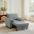thumbnail image 1 of DREAMSIDEA Convertible Sleeper Chair with Pullout Bed, 3-in-1 Sleeper Sofa Chair Lounge Chair with Adjustable Backrest Indoor, Modern Single Sofa Bed Armchair for Living Room Bedroom Office(Gray), 1 of 6