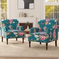 thumbnail image 1 of DREAMSIDEA Floral Accent Chairs Set of 2,Modern Nailhead Trim Armchair for Living Room, Comfy Upholstered Lounge Chair Reading Seat, 1 of 7