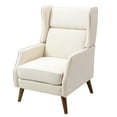 thumbnail image 1 of DREAMSIDEA High Back Accent Chair for Living Room Wingback Recliner Armchair Modern Single Sofa for Home Office&Bedroom, White, 1 of 5