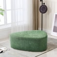 thumbnail image 1 of DREAMSIDEA Large Stuffed Pouf Ottoman, Linen Poufs Foot Stool with Foam Chunk Filling, 44 X 32 Floor Poufs Footrest for Living Room, Green, 1 of 5