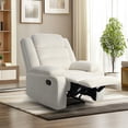thumbnail image 1 of DREAMSIDEA Manual Wingback Recliner Chair Corduroy Recliners Sofa with Armrests & Backrest for Living Room, Pushback Recliner Wingback Chair Reading Chair( Beige&3-Section Back, Set of 1), 1 of 6
