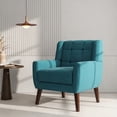 thumbnail image 1 of DREAMSIDEA Modern Button Tufted Accent Chair Upholstered Indoor,Linen Living Room Arm Chair for Bedroom, Light Blue, 1 of 6