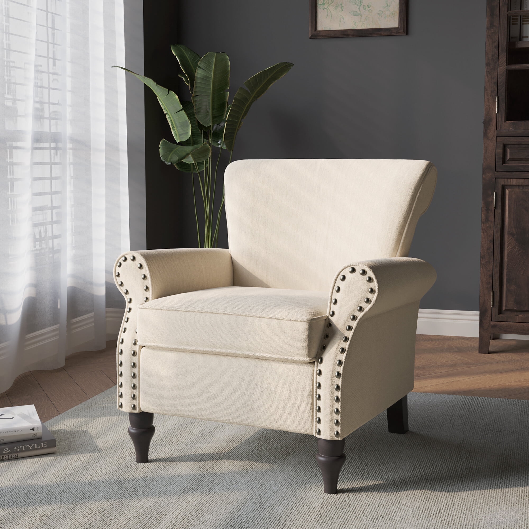 DREAMSIDEA Morden Accent Chair Upholstered Armchair for Living Room ...
