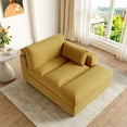thumbnail image 1 of DREAMSIDEA Oversized Chaise Lounge for Living Room Modern Corduroy Sofa with Left Armrest Indoor Lounge Chair,Orange, 1 of 10