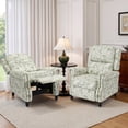 thumbnail image 1 of DREAMSIDEA Pushback Recliner Chair Wingback Chair Sets of 2 Home Theater Single Sofa for Living Room, Green, 1 of 6