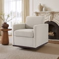 thumbnail image 1 of DREAMSIDEA Swivel Accent Chair for Living Room, Comfortable Swivel Barrel Chair for Bedroom,Chenille Fabric in Sand, 1 of 6