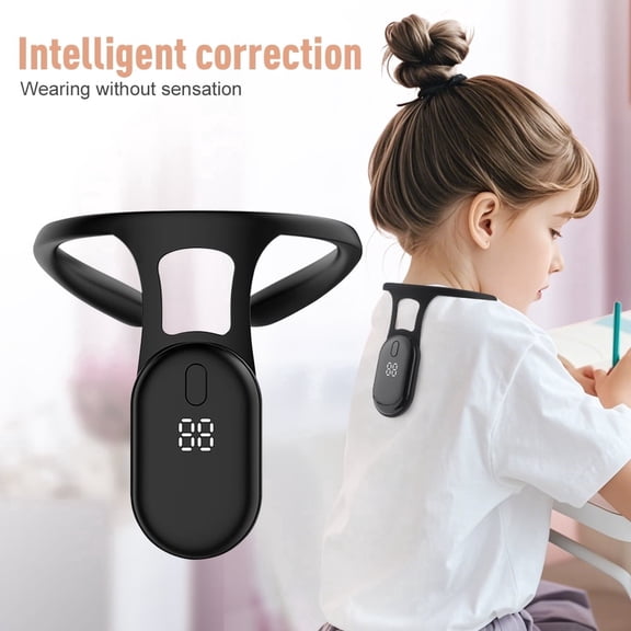 DREAMSOME Intelligent Posture Corrector Trainer for Adult and Children, Rechargeable Hanging Neck Trainer with Vibration Reminder, Neck Back Brace, Silicone