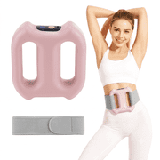 Vibration Plate, Full-Body Fascia Ring with 5 Intensity 3 Modes, Dual-Ring Vibration, Portable Cordless Massager with Belt for Belly, Back, Legs, Waist, Gift for Women, Pink