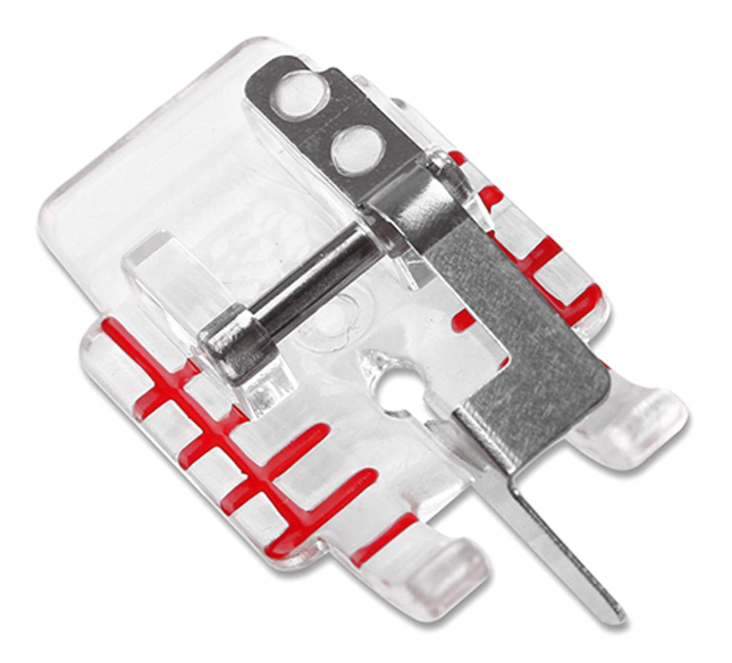 DREAMSTITCH 1/4 inch (Quarter Inch) Clear Stitch in Ditch Presser Foot Snap On Straight Stitching Fits for Brother, Singer, Babylock, Bernette, Elna, Viking Sewing Machine C64