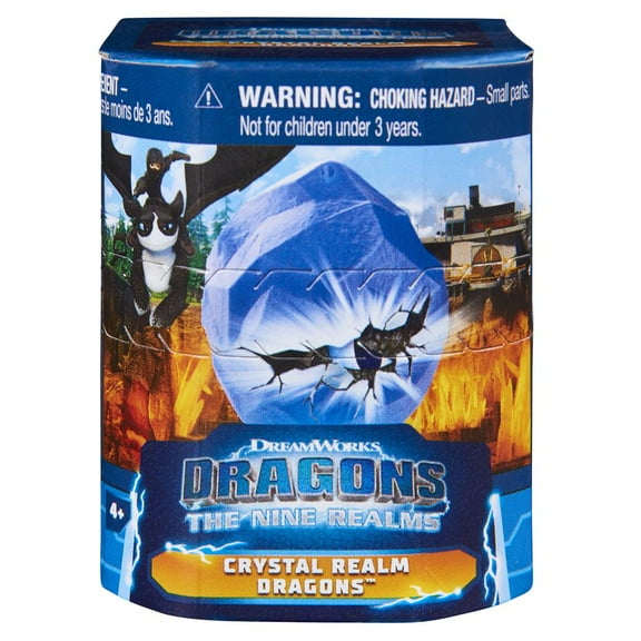 DREAMWORKS DRAGONS THE NINE REALMS, CRYSTAL REALM DRAGONS, MYSTERY 1-INCH MINI DRAGON FIGURES