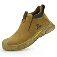 thumbnail image 1 of DREBO-Unisex Steel-Toe Safety Shoes - All-Season Anti-Smash, Anti-Puncture, and Heat-Resistant Welding Boots,brown,5.5, 1 of 10