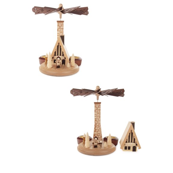 DREGENO Pyramid - Natural "Frosthaus" Pyramid with Smoker House Detail