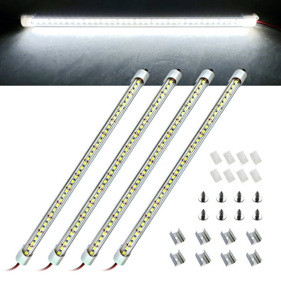 DREHELPER 14" 5W 12V LED Light Bar, Fits Universal Vehicles, 4-Pack