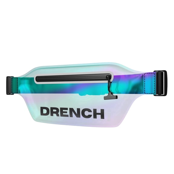 DRENCH Premium Waterproof Fanny Pack 100% Submersible Underwater Phone Pouch, Dry Bag for Swimming & Snorkeling, Iridescent