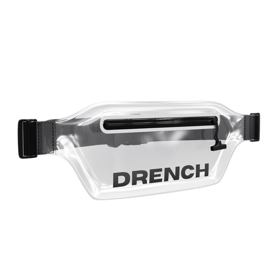 DRENCH 100% Waterproof Bag, Touchscreen Fanny pack, Transparent Cell Phone Case for Beach Essentials, IPX8 Underwater Pouches with Convertible Straps for Swimming and More, Fits iPhone Pro Max 15 SUP