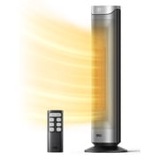 DREO 30" Space Heater for Inside, 1500W Electric Heater, 2S Fast Heating, 10.2 ft/s for Large room, 25dB Ultra Quiet Tower Heater for Home, Precise Thermostat, 