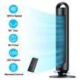 thumbnail image 1 of DREO Tower Fans for Home, 32" Standing Floor Fan, 26 ft/S Bladeless Fan with Remote, 90° Oscillating, 3 Modes, 3 Speeds, LED Display, 8H Timer, 22dB Ultra Quiet Room Fan, 1 of 9
