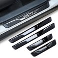 thumbnail image 2 of 4-Piece Universal Car Door Sill Protector – PVC Rubber Scuff Plate Guard, Black 2 of 14