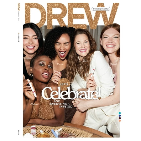 DREW Barrymore Magazine - Celebrate! Winter 2023: Pro Party Planning Tips Tricks, Gift Guide, Recipes, Holiday Must-Haves, Festive Makeup, Playlist, Boost Mood, De-Stress, Astrology 2024 Travel!