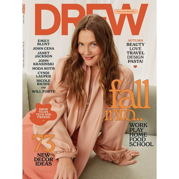 DREW Barrymore Magazine - Fall 2024: 73 New Decor, Beauty Trends, Parenting Personal Essay, Home, Food, School, Travel Guide, Love, Work, Interview Highlights With Janet Jackson, Emily Blunt More!