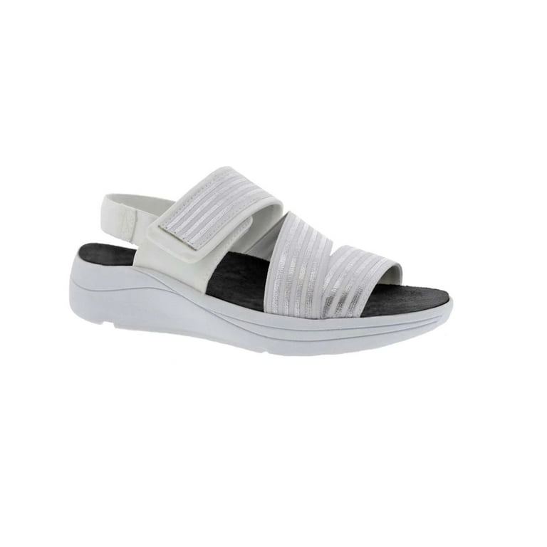Drew Sutton Women Sandal In White silver Combo Walmart