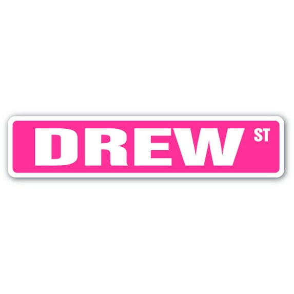 DREW Street Sign Childrens Name Room Sign | Indoor/Outdoor | 30" Wide