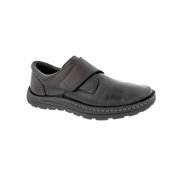 DREW WATSON MENS CASUAL SHOE IN BLACK STRETCH LEATHER