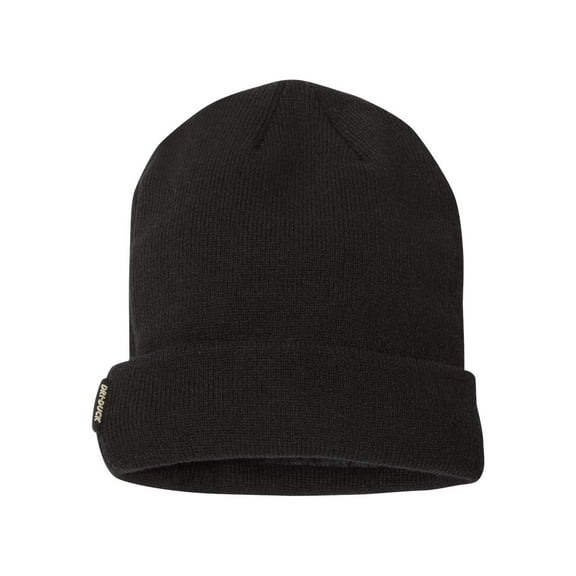 DRI DUCK - 12" Basecamp Performance Knit Beanie - 3562 - Black - Size: One Size