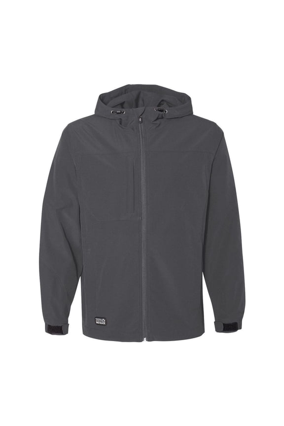 Mens Apex Soft Shell Hooded Jacket, 4XL, Charcoal