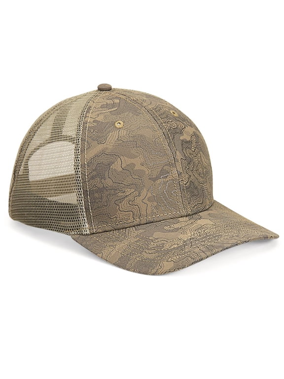 - Territory Trucker Cap - 3458 - Khaki - Size: Adjustable