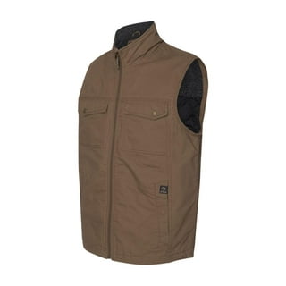 トップス THROTTLE WORKS Touring Duck Brown Vest Tough Duck Insulated MOTO Vest | Direct Workwear