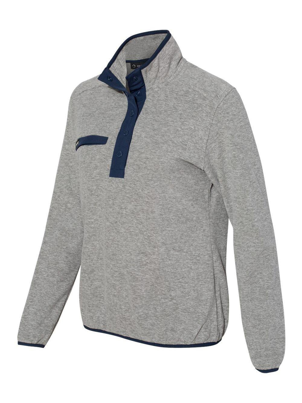 DRI Duck Women's Aspen Pullover 9340 – Felpa In Pile Mélange, Antistatica, Con Bottoni A Scatto E Tasca