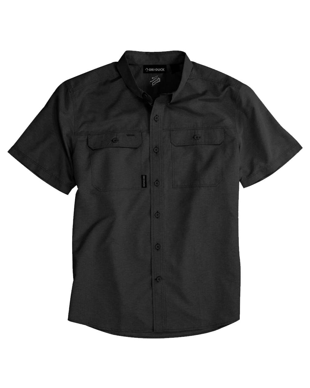 DRI Duck B04267097 Crossroad Woven Short Sleeve Shirt, Charcoal - Main Image