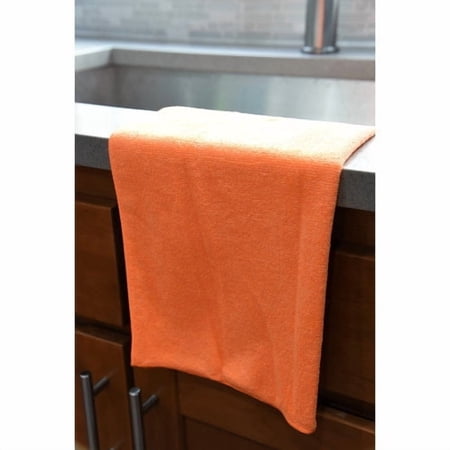 Tricol Clean Professional Extra-Thick Microfiber Cleaning Cloth 12 Pack Orange (16IN x 16IN, 300GSM, Commercial Grade All-Purpose Microfiber Highly Absorbent, LINT-Free, Streak-Free Cleaning Towels)