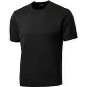 DRIEQUIP Men's Short Sleeve Moisture Wicking Athletic T-Shirt-Black-L