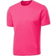 thumbnail image 1 of DRIEQUIP Men's Short Sleeve Moisture Wicking Athletic T-Shirt-NeonPink-2XL, 1 of 1