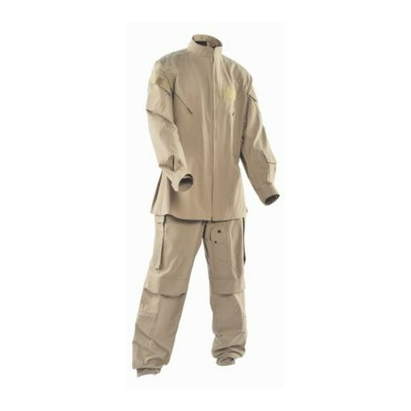DRIFIRE FORTREX FR 2-Piece Flight Suit Jacket, NAVAIR, Tan, Large, Short, 20000209-KHP1-LS