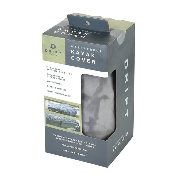 D DRIFT ALL THINGS WATER Waterproof Camouflage Universal Kayak Cover with UV Protection, 13 ft
