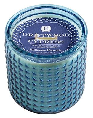 DRIFTWOOD CYPRESS Hillhouse Naturals 15 oz Large Glass 2-Wick Scented Jar Candle