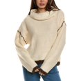 thumbnail image 1 of DRIFTWOOD DENIM womens Driftwood Cowl Neck Sweater, XL, White, 1 of 2