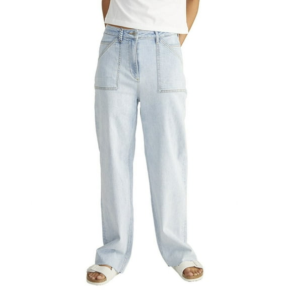 DRIFTWOOD DENIM womens Driftwood Jeans Zendaya Light Wash Straight Leg Jean, 24