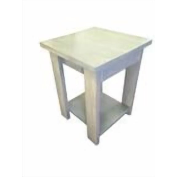 DRIFTWOOD GREY SIDE TABLE WITH SHELF