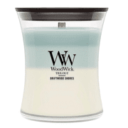 DRIFTWOOD SHORES WoodWick 10oz Jar Candle Burns 100 Hours - 3 in One