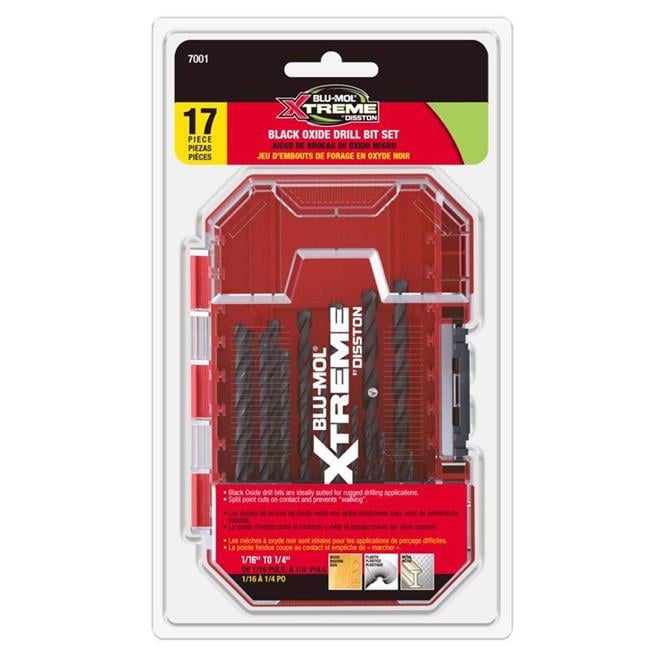 Blumol 2033545 Xtreme Oxide Drill Bit Set, Black - 17 Piece