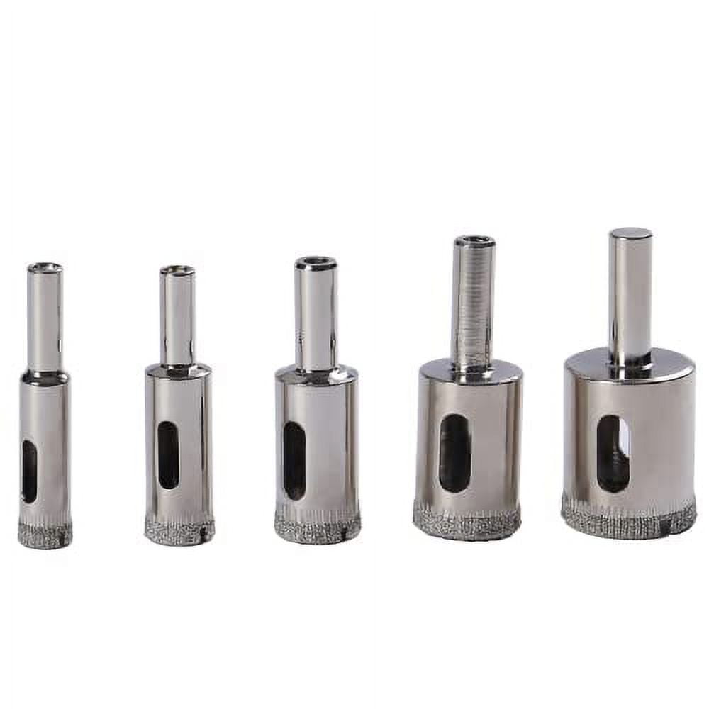 DRILAX 5 Pcs Diamond Drill Bit Set 3/8 inch , 1/2 inch (0.5 In), 5/8