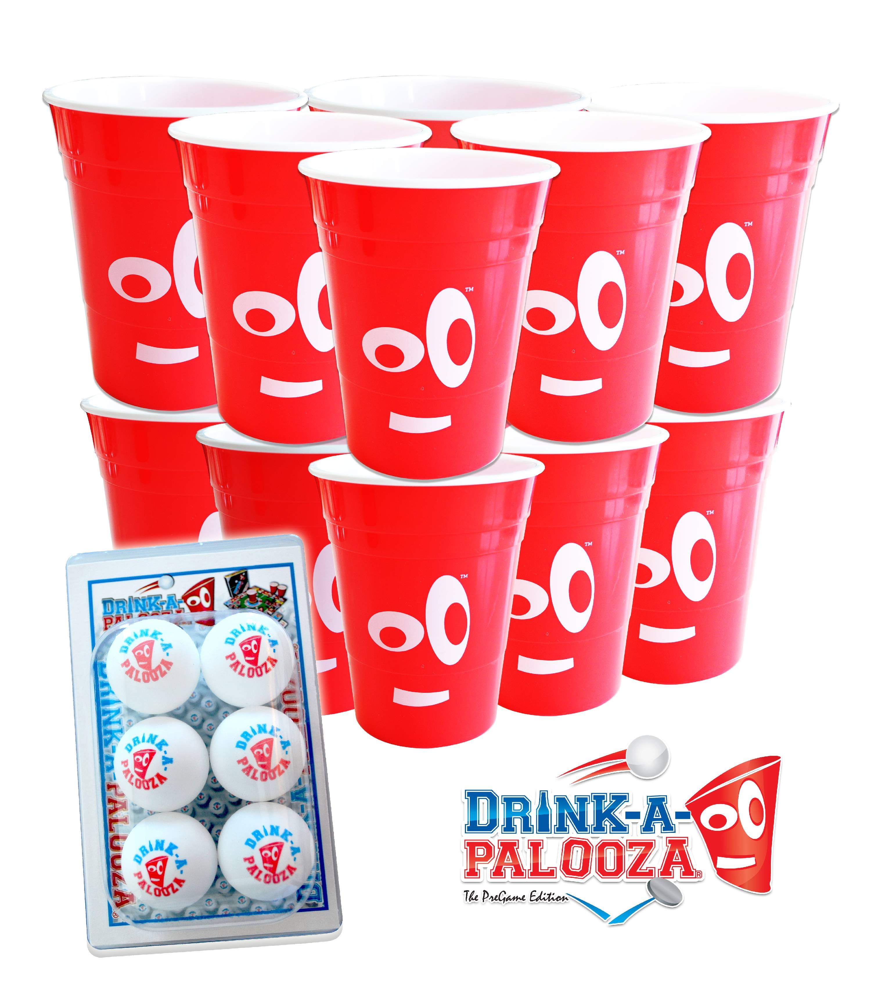 DRINKAPALOOZA Beer Pong Party Pack Fun Drinking Games for Adults & Game Night Party Games