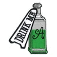 thumbnail image 1 of DRINK ME - Orginal Artwork Embroidered Iron On Patch - 3.25" x 2.75", 1 of 1